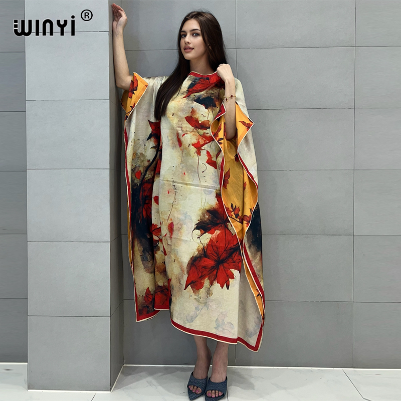 Boho Summer Beach Maxi Dress - Winyi Strand Jurk Hoge Kwaliteit Boho