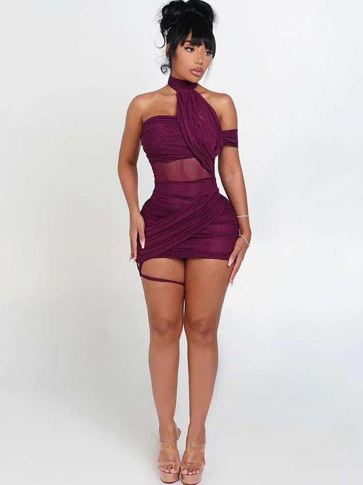 XTOCEAN See Through Sexy Jurk  - Y2K Backless Halter Mini Dress recensie en prijs