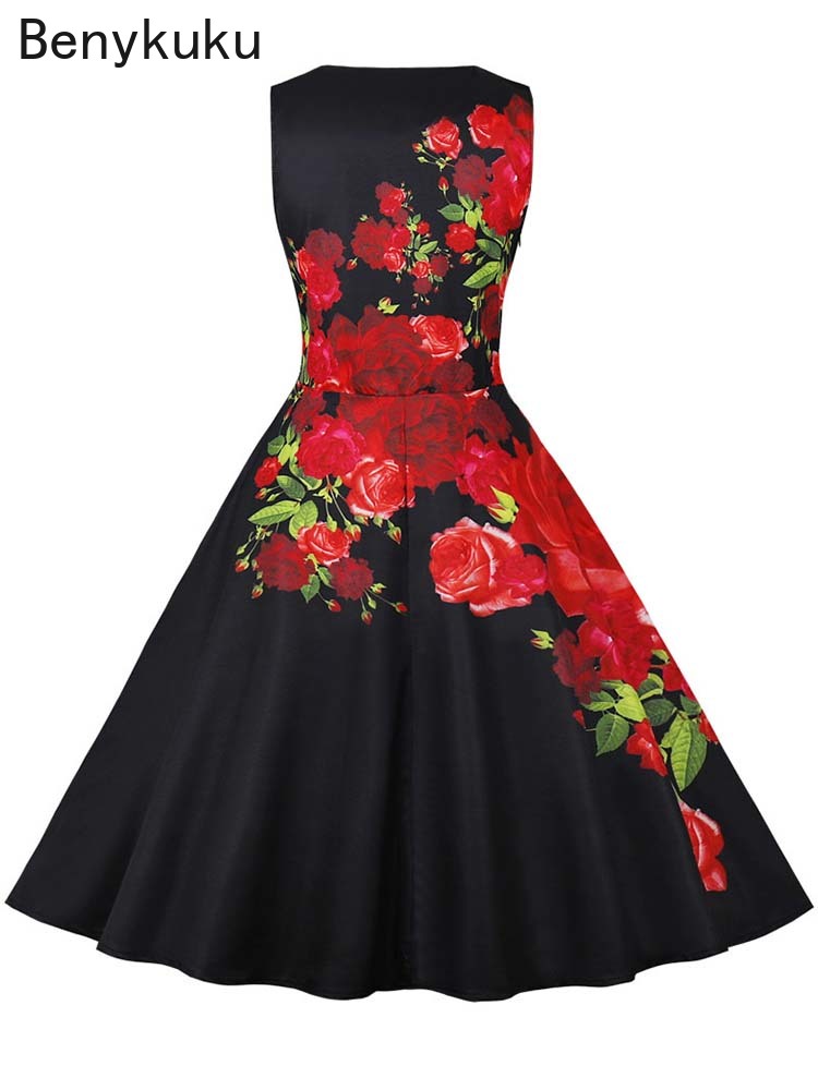 Jaren 1950 Vintage Zomerjurk V - French Vintage Floral Midi Dress recensie en prijs